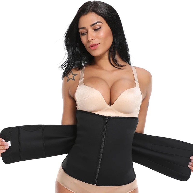 VASLANDA Neoprene Sauna Sweat Waist Cincher Slimming Belt Body Shaper Abdominal Trimmer Shapewear Cintas Modeladora Corsets