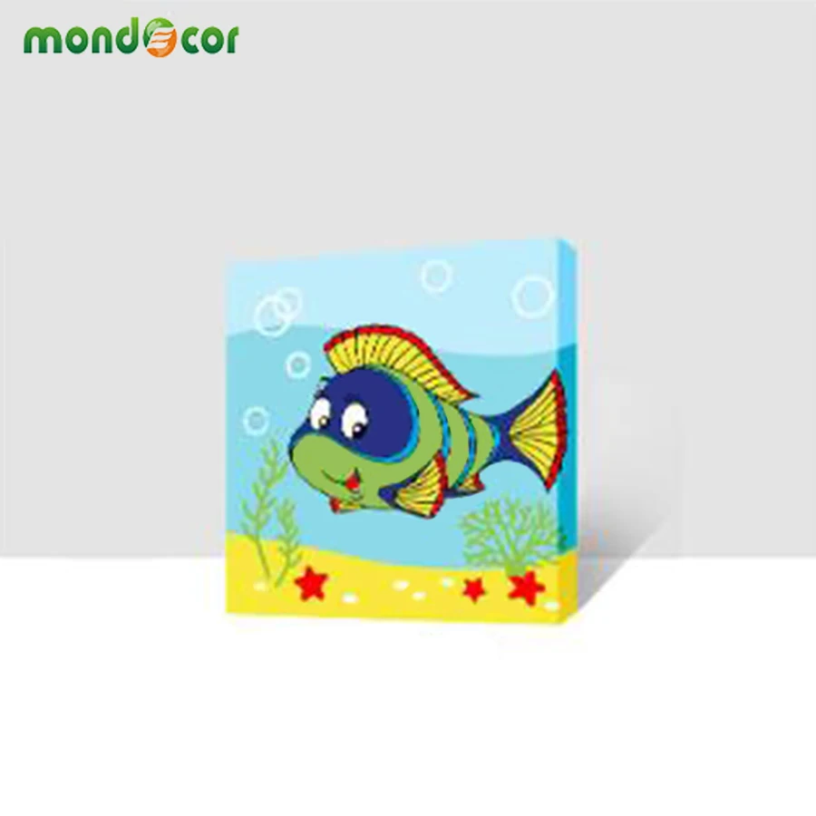 

Mondecor Framed Clownfish Animal DIY Painting By Number Wall Art Picture Paint By Number Canvas Painting for Home Decor Artwork