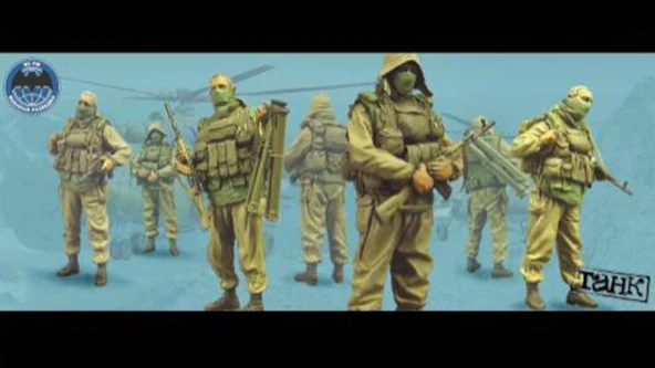 Неокрашенный комплект 1/35 советские солдаты включают 4 миниатюрные фигурки из