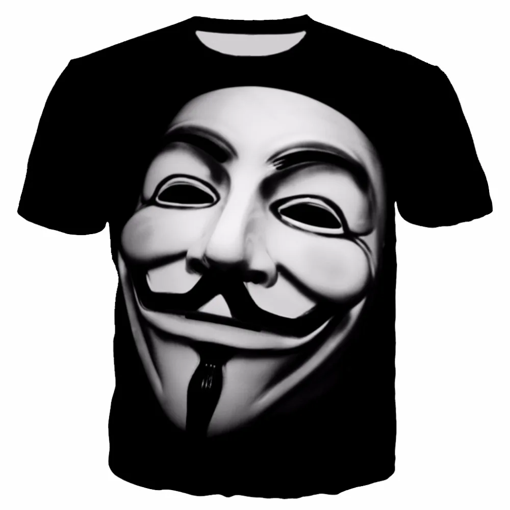 

2018 New Vendetta Mask Maglietta/ Sweatshirt Men's Long Sleeve Pullovers Hoodies 3D Print Hacker Image Tracksuit Dropship XS-7XL