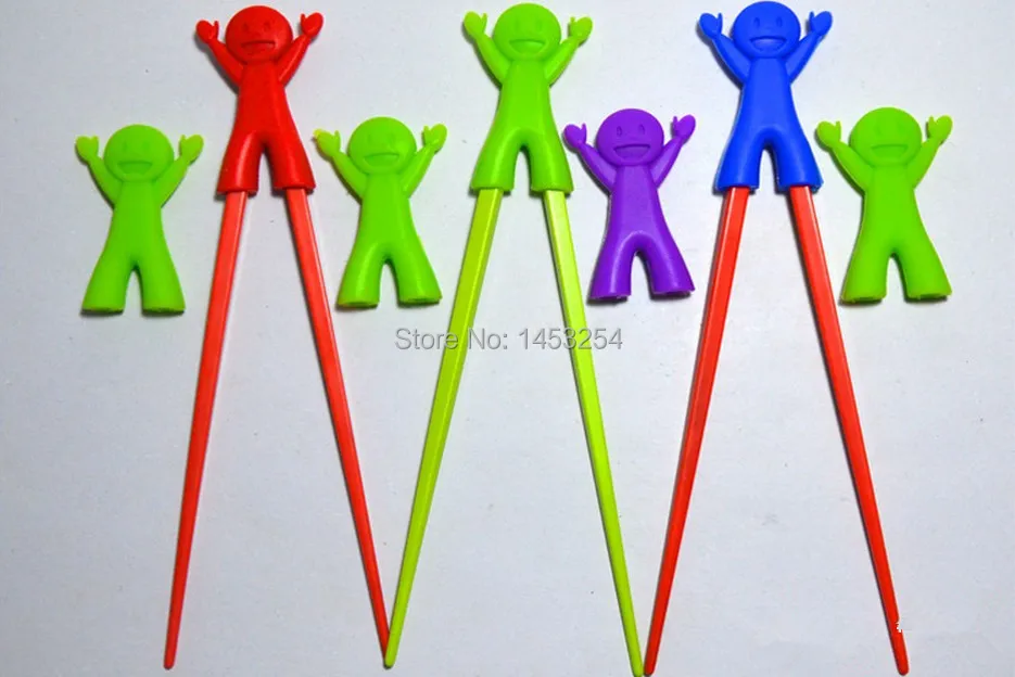100 пара Детские Обучающие палочки для еды пластиковые игрушки детские палочки для еды, высокое качество