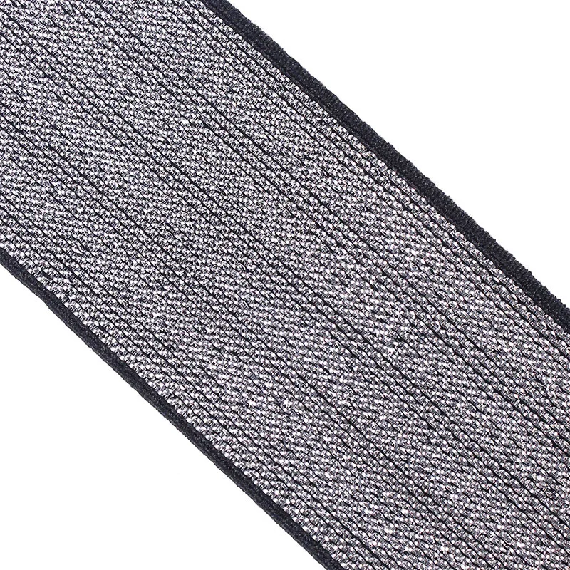 30yard-39mm-Silver-Black-Elastic-Stretch-Ribbon-Lace-Trim-Tape-Band-Lace-Fabric-Webbing-Strap-Clothes