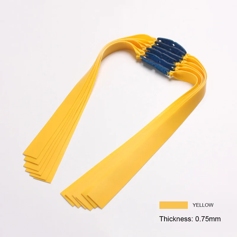 Slingshot Rubber Band 6pcs Slingshot Hunting Powerful Flat Rubber Band 0.45-1.4 mm High Elasticity Outdoor Catapult Shooting Accessories