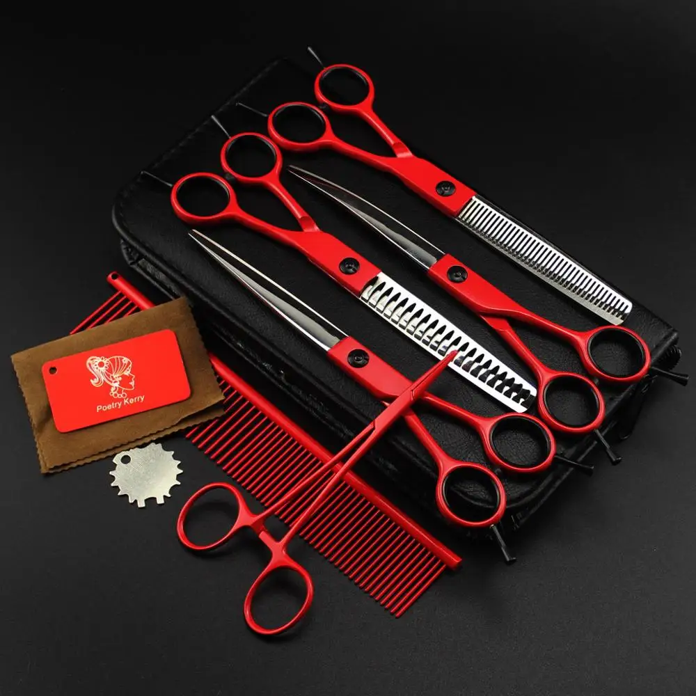 7inch Professional Pet Grooming Scissors Sets Pet Scissors,STRAIHT