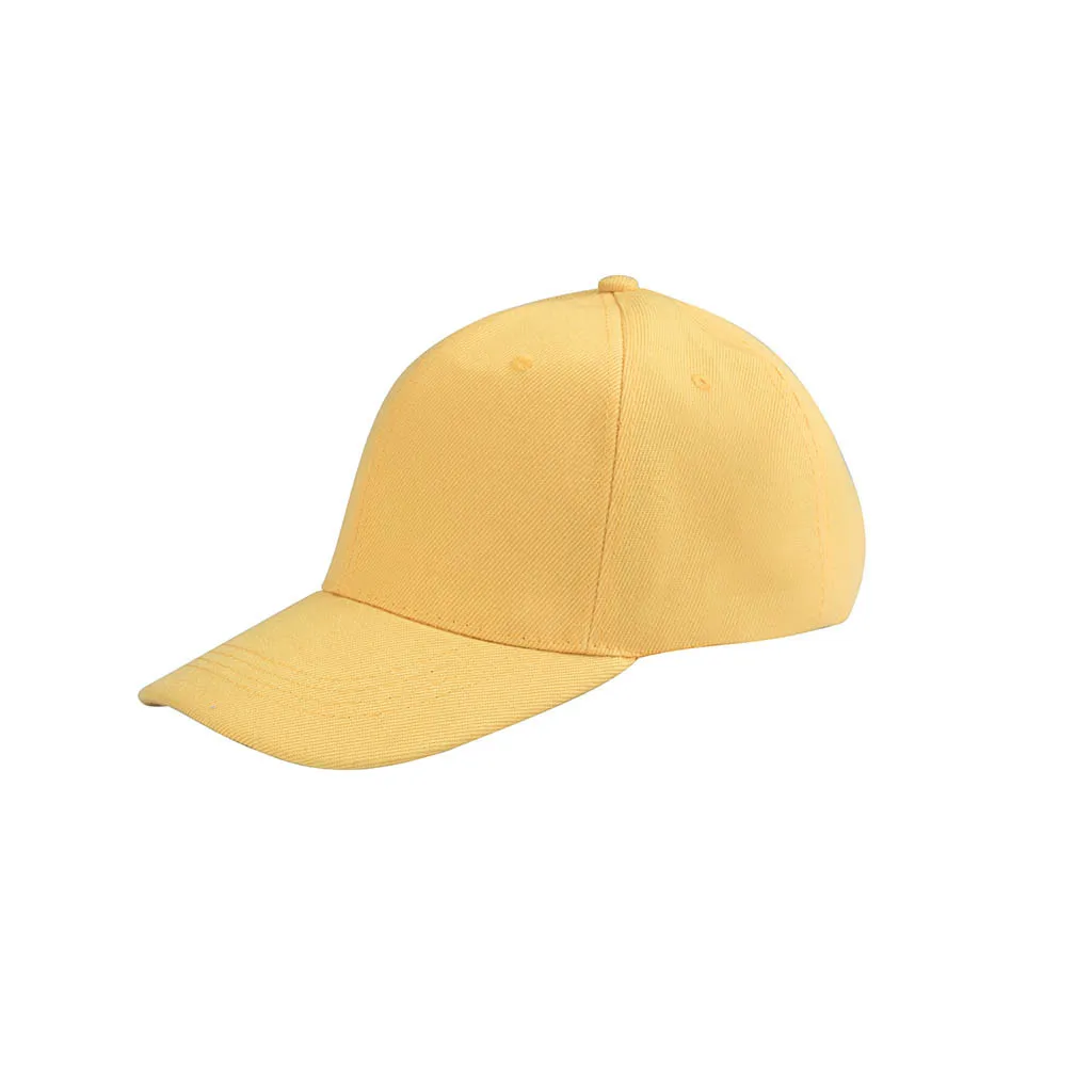 Шляпа хлопковая легкая доска однотонная бейсбольная кепка мужская шапочка из спандекса наружная Солнцезащитная шляпа папа шляпа бейсбольная кепки в стиле хип-хоп пляжная шляпа летняя женская - Цвет: Цвет: желтый