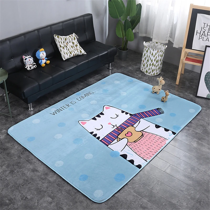 Padrão dos Desenhos Animados do Bebê Esteira de Jogo Sala de Crianças Decoração para Casa Animais Raposa Coelho Veados Criança Rastejando Cobertor Tapete Nórdico 195*145cm 27 Tapetes de jogo