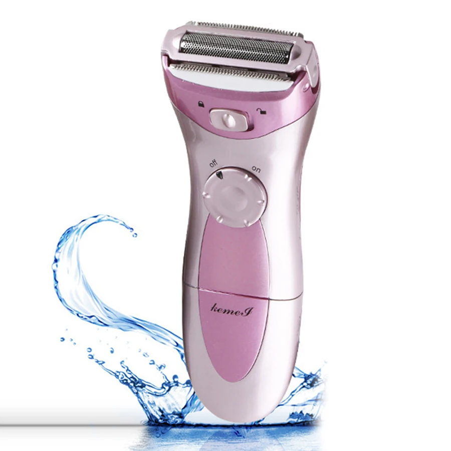 KEMEI Razor Electric Bikini Shaver Epilator Lady Shaving Wet Dry Face