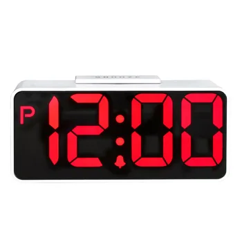 

Double Modern Double USB Digital Table Clock Large LED Digital Alarm Clock Snooze Electronic Desktop Clock