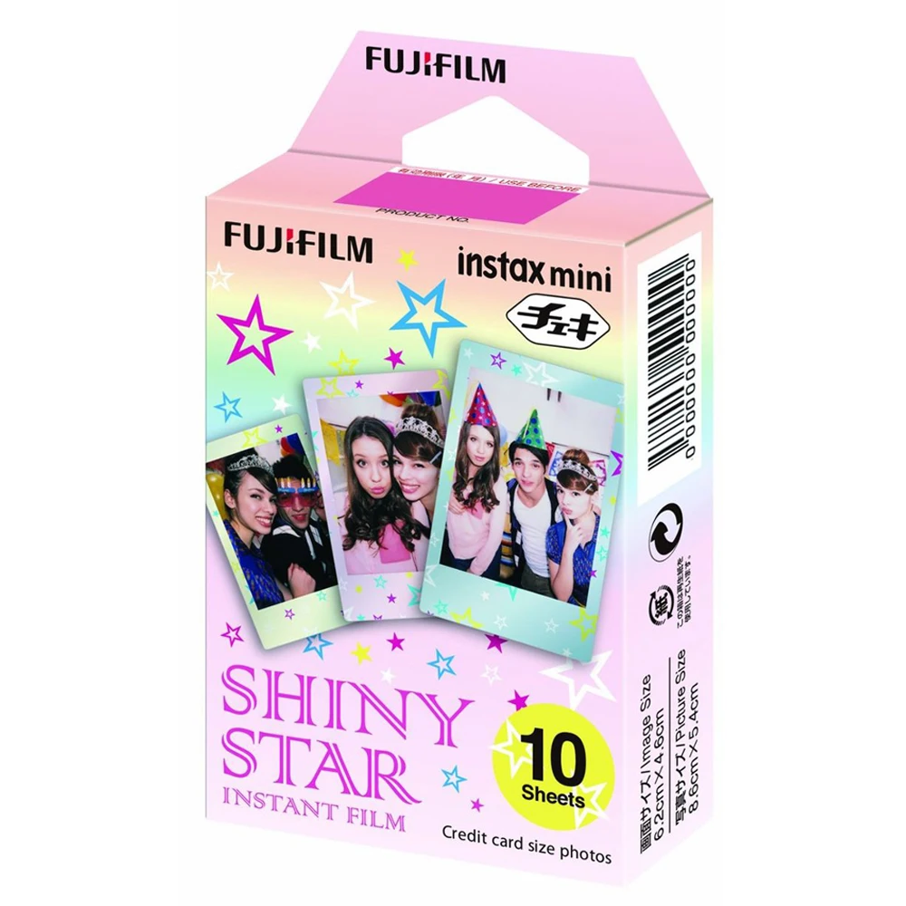 100% Фирменная Новинка пленка Fujifilm Instax Mini SHINY STAR 10 листов мгновенная для 7s 8 9 11 Liplay FUJI