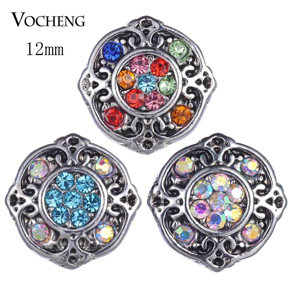 

10PCS/LOT Vocheng Snap Jewelry Accessory Small Petite Ginger Snaps 12mm 4Colors Snap Charms Vn-1826*10