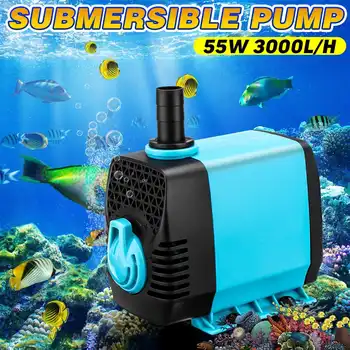 

55W AC 220-240V 3000L/H Water Pumps Waterproof Ultra-Quiet Submersible Pump Filter Fish Pond Fountain Aquarium Tank EU Plug