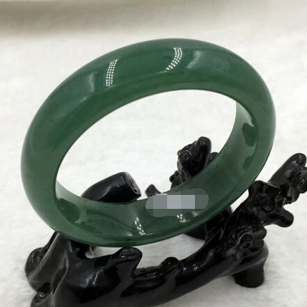 

2456 Natural Emerald Green China Aventurine Jade Gems Bangle Bracelet