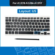New AP02 Keycap set US UK French Russian German Danish Swedish for Macbook Pro A1278 A1286 A1297 Keycaps Replacement