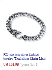 Чистый серебряный Тайский 925 Серебряный ювелирный крест-ссылка Дракон винтажный широкий браслет цепочка и звено мужской S925 браслет
