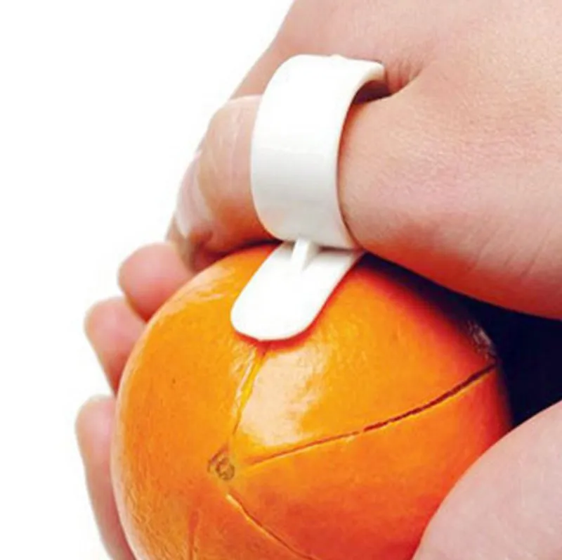 15 Pcs/ lot orange peeler finger lemon grape fruit slicer plastic stripper kitchen cooking accessories fruit vegetables tool