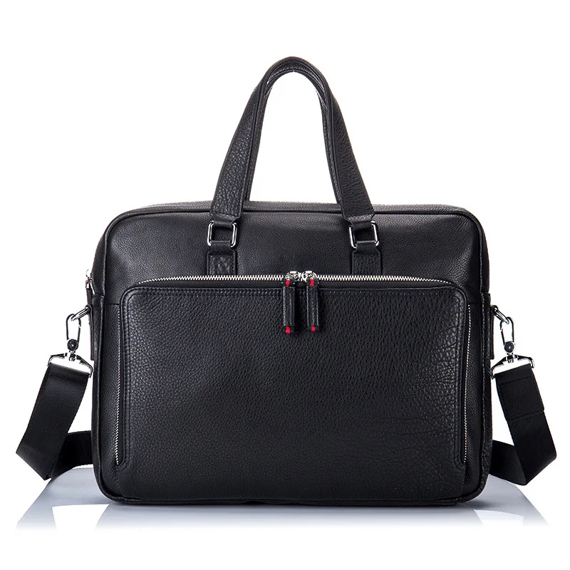 

High Quality Soft Cowhide Men's Handbag Business Male Crossbody Shoulder Bag Laptop Bag Casual Messenger Bags Fashion Briefcase