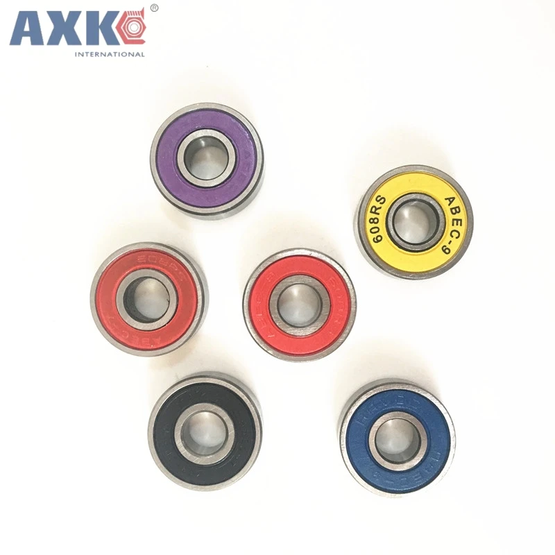 

10pcs 608-2RS 608ZZ 608 2RS ABEC-7 8x22x7mm red double rubber sealing cover deep groove ball bearing
