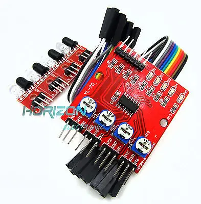 

4 Channel Infrared Detector Tracked Photoelectricity Sensor For Smart Car