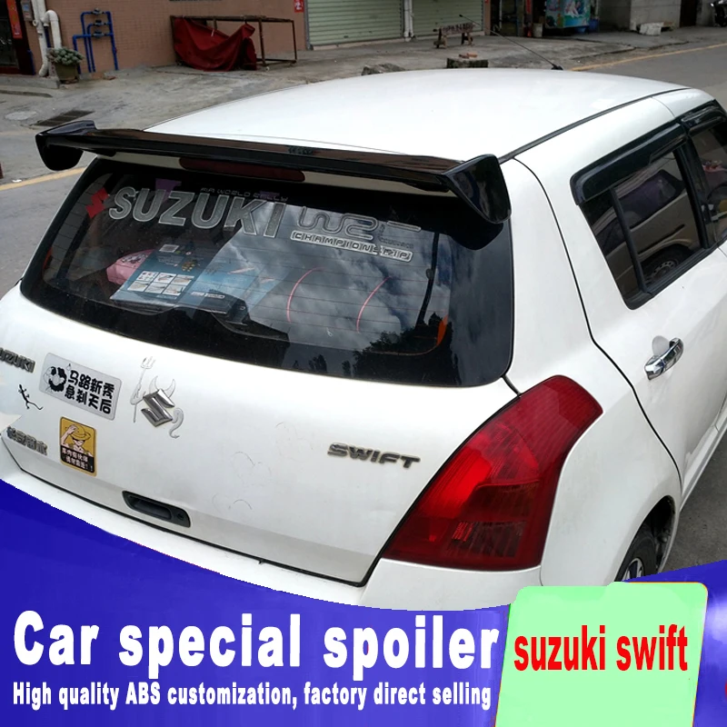 2005- Высококачественный ABS материал для suzuki swift стиль спойлер для большой высокой твердости спойлеров грунтовкой или DIY цветной краской