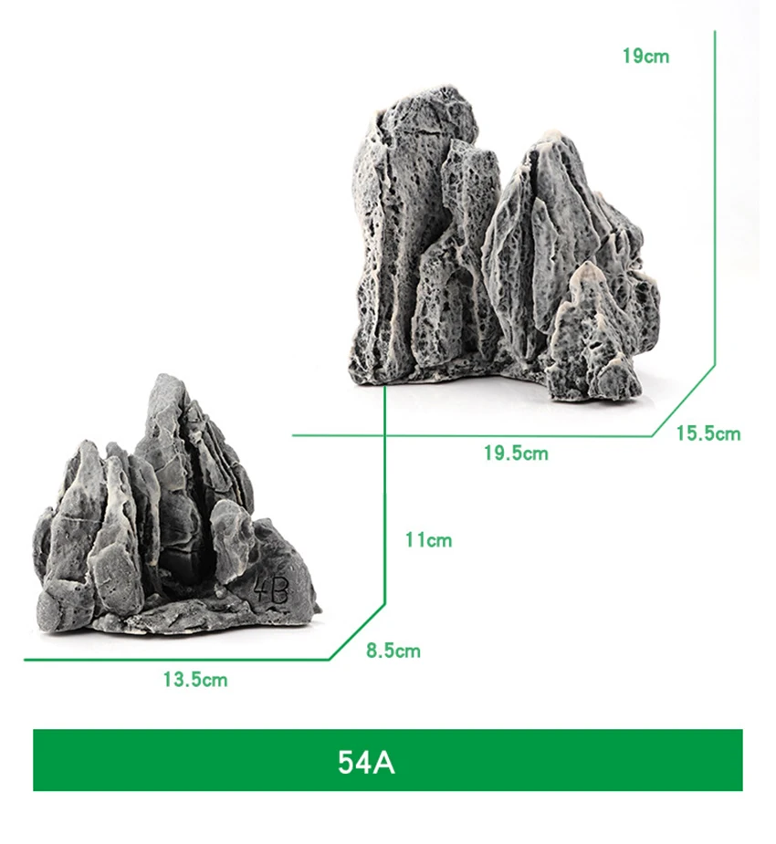 Украшение для аквариума, изделия из смолы, имитация горного дерева, украшение для аквариума, комплект из 2 предметов, украшение для аквариума