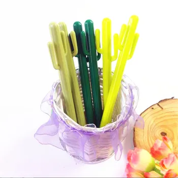 

3pcs/lot 0.38mm black ink gel pen cute cactus design signature pen office and school writing fashion gift zakka style