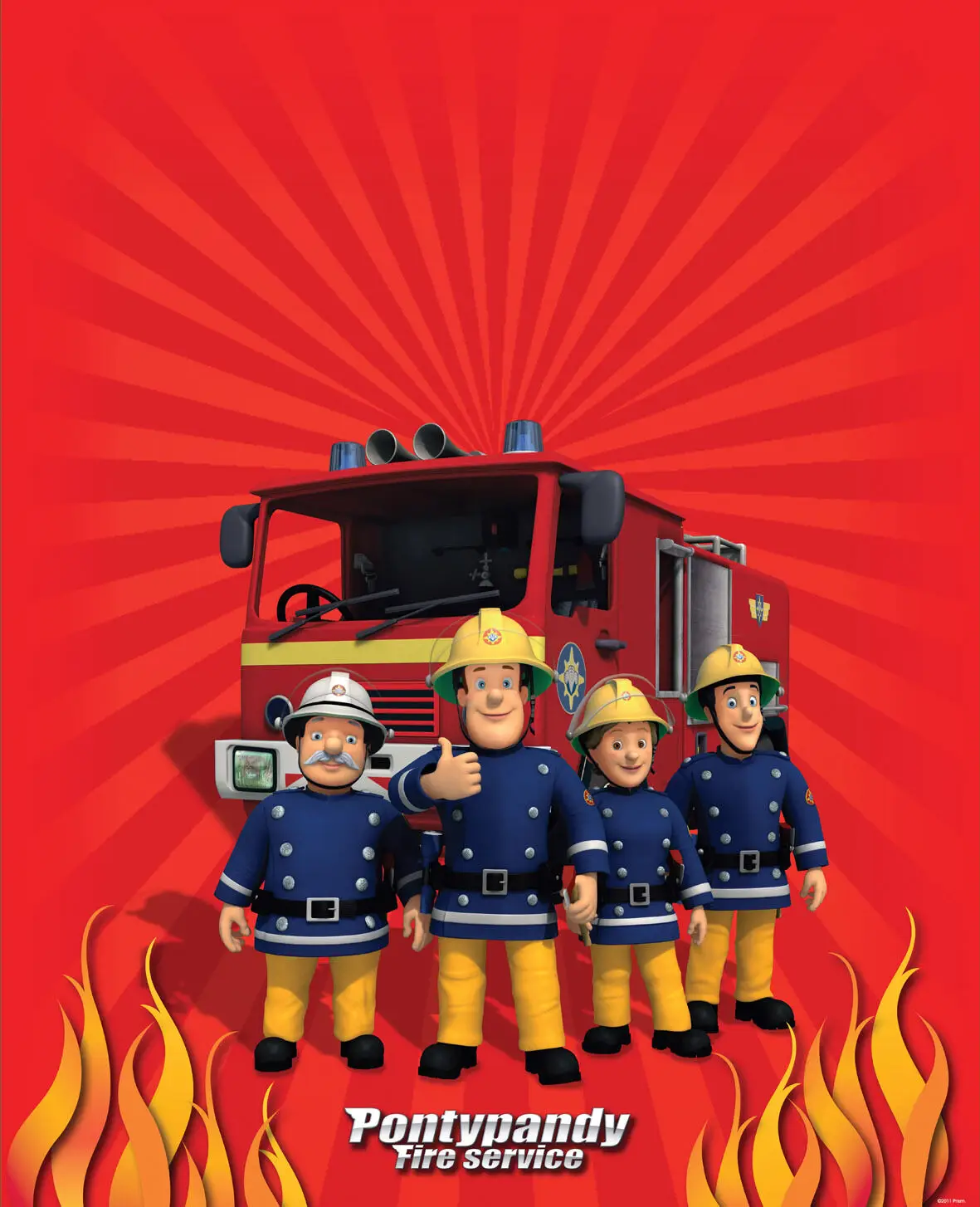 

FIREMAN SAM Silk poster Decorative Wall painting 24x36inch