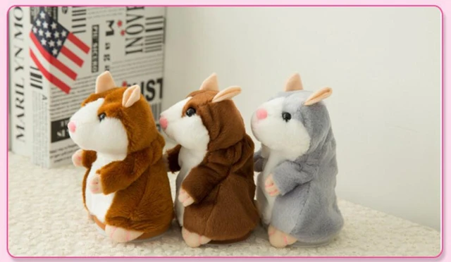 Dropshipping Promotion 15cm Lovely Talking Hamster Speak Talk Sound Record Repeat Stuffed Plush Animal Kawaii Hamster Kid Toys 5