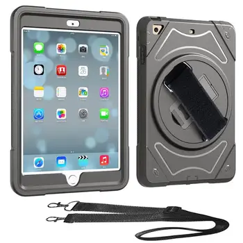 

XSKEMP For Apple New iPad 2018 9.7 inch Anti-Explosion Case 360 Rotating Kickstand Protective Tablet Cover Shell Gift Stylus Pen