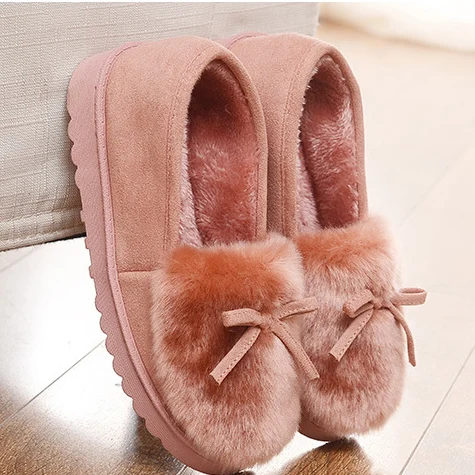 

EABXZ New Warm Flats Soft Sole Women Indoor Floor Slippers/Shoes Animal Prints Plush Slipper Couples Winter Home Slippers