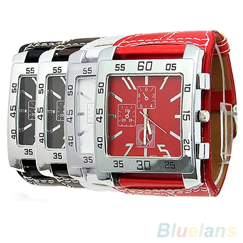 Fashion Unisex Men Women Leather Band Square Dial Quartz Wrist Watch 6XAE C2K5W Fashion Unisex Men Women Leather Band Square Dial Quartz Wrist Watch 6XAE C2K5W
