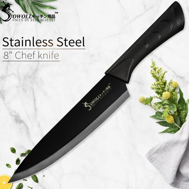 SOWOLL набор кухонных ножей из нержавеющей стали 7 "Santoku 8" нож шеф повара