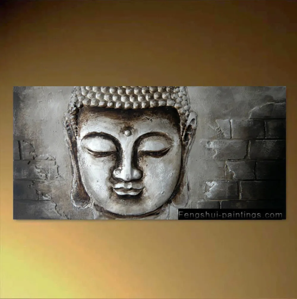 Duidelijk maken duidelijkheid verkrachting Zen Buddha Canvas Wall Art Modern Contemporary Abstract Painting Hand  Painted Shipping Free - Painting & Calligraphy - AliExpress