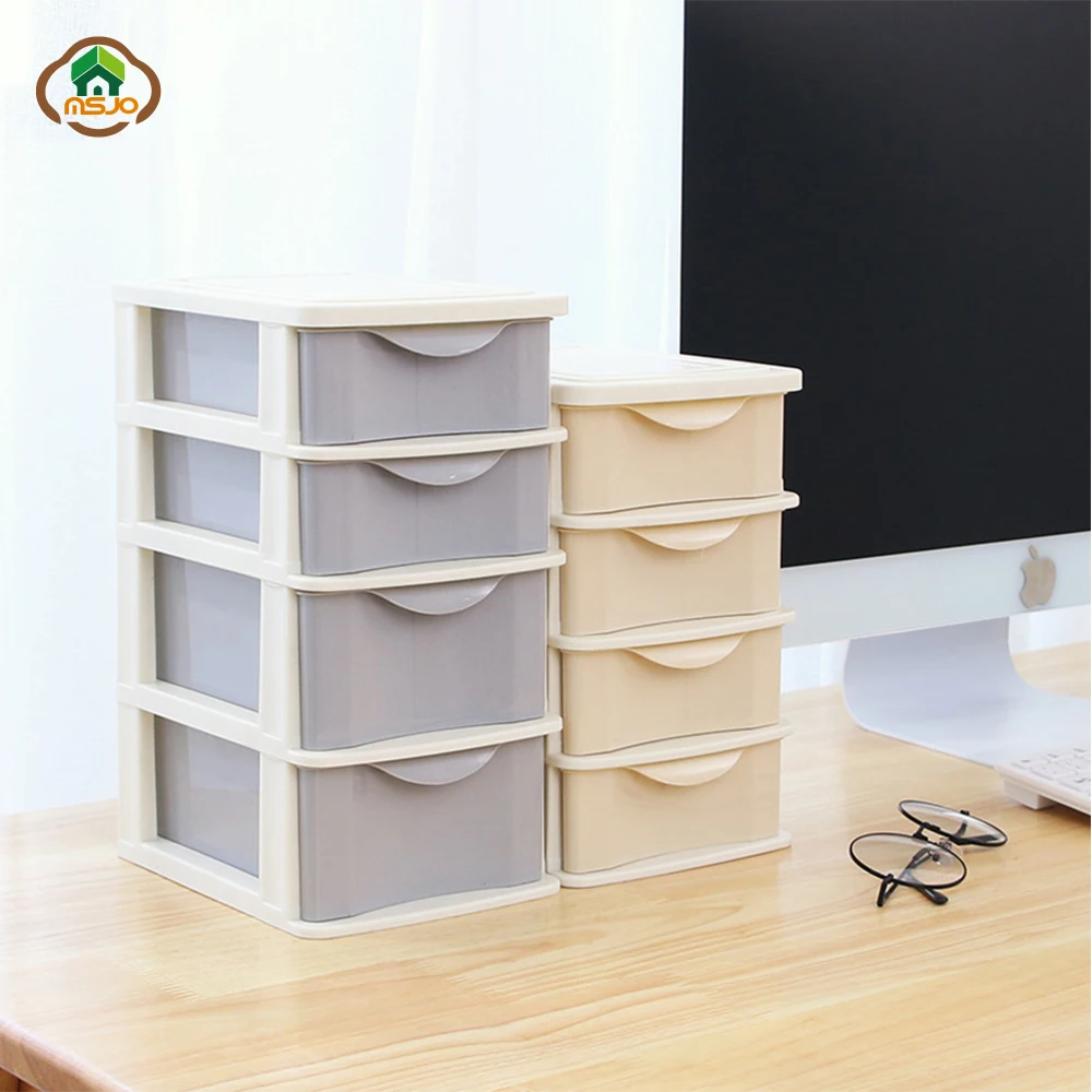 

MSJO Storage Box Organizer Sundries for Office Desktop/Kitchen/Bathroom PP Small Drawer Multi Layer Plastic Storage Boxes Bins
