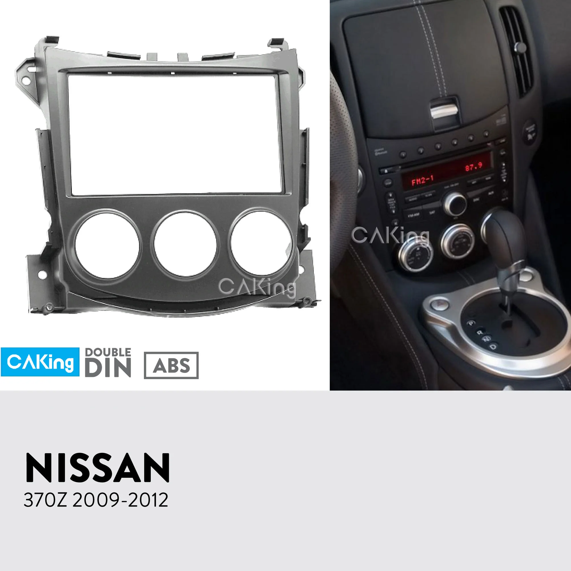 CT24NS08 Matt noir simple ou double DIN fascia panel Pour Nissan 370z 2009 >
