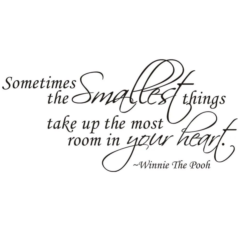 Quelque Chose Plus Petit Autocollant Winnie L Ourson Quote Parfois Les Plus Petites Choses Wall Sticker Vinyle Decal Decoration De La Maison Aliexpress