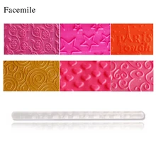 Facemile помадка Скалки тиснение булавка для украшения торта акриловое тесто сахарное ремесло ролик помадка украшения 16x1 см