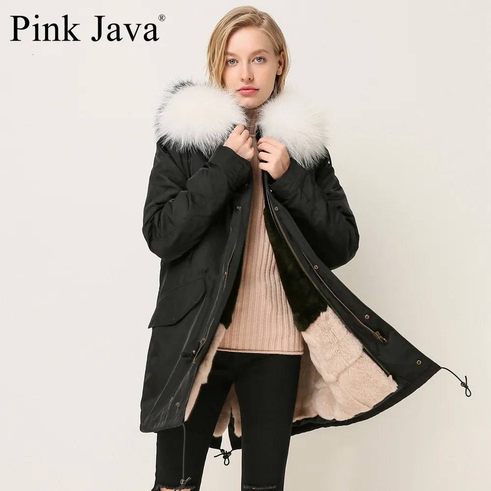 QC1879 розовый java Новое поступление натуральный мех кролика рекс raccon меховой