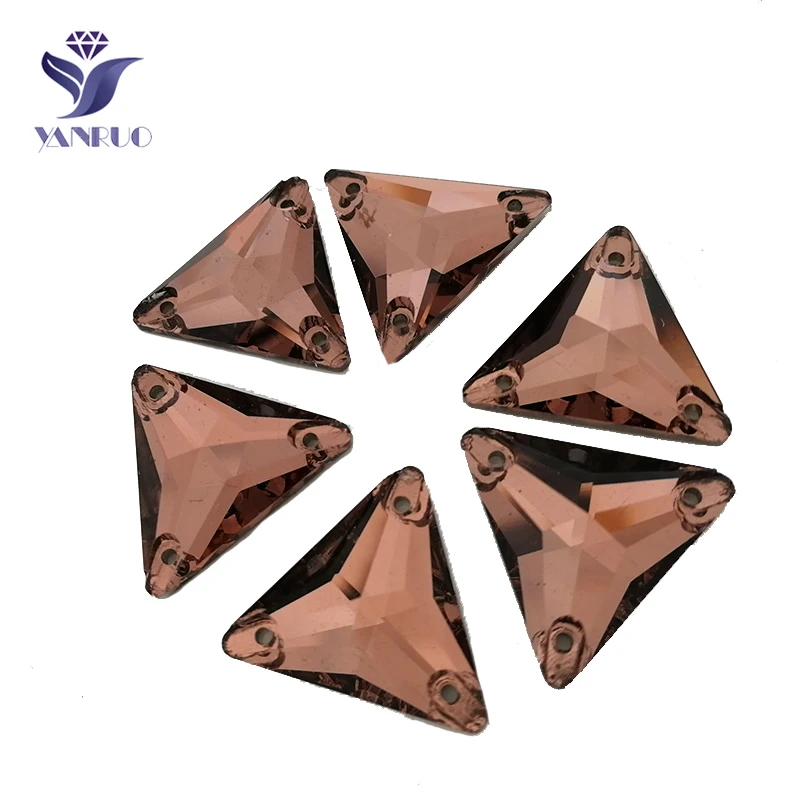 YANRUO 3270 Triangle All Color Sew On Stones Glass Crystals Rhinestones Best Quality Gems Stones For Clothing 