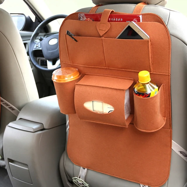 Car Backseat Organizer Auto Holder Wool Storage Container Hanging Bag