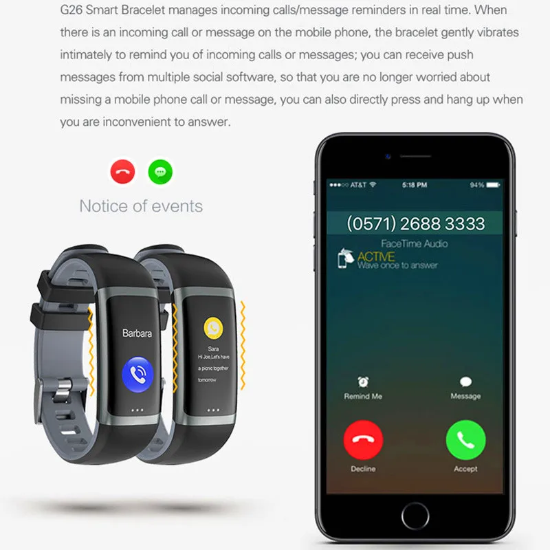 3- Smart Wristbands Blood Pressure Watch Heart Rate Monitor Fitness Bracelet Waterproof IP67 Activity Tracker Pedometer Men Women 