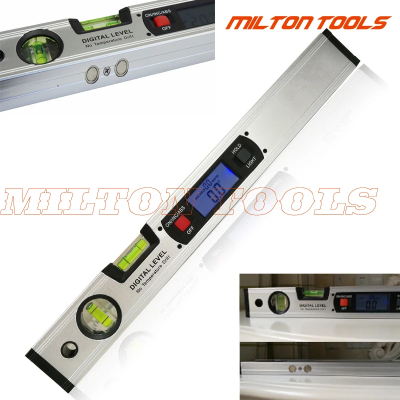 

360 Degree 400mm Digital Angle Finder Level Spirit Level Upright Inclinometer with Magnets Protractor angle slope tester Ruler