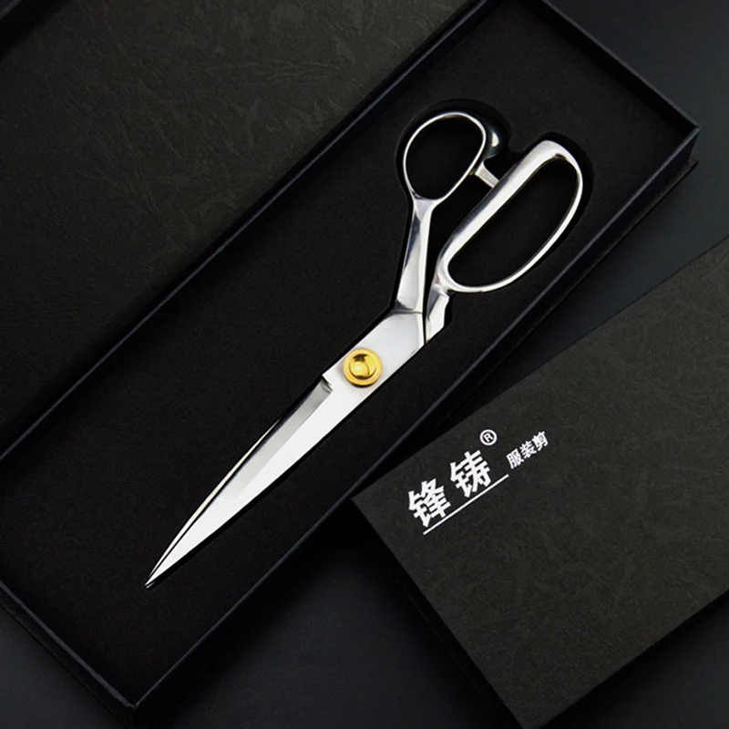 FENGZHU  10 inch stainless steel professional tailor scissors leather scissors Sewing Scissors Sewing shears. very  sharp