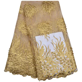 

Best Selling Swiss Lace African Lace Fabric Bead Nigerian French lace Fabric 2018 High Quality African Tulle Lace Fabric S1186