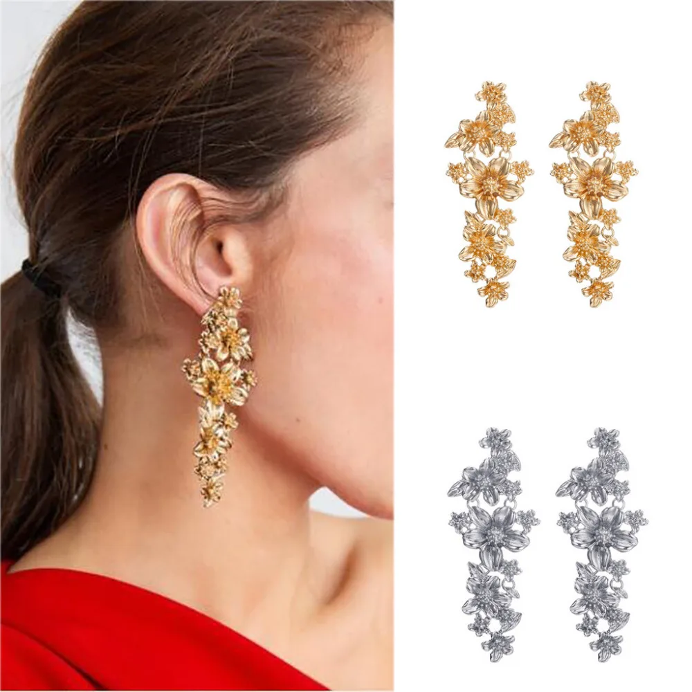 

Beautiful Women Earrings Bohemian Ethnic Style Fashion Jewelry Jasmine Flowers Long Earrings Jewelry Brincos Charmant Brincos