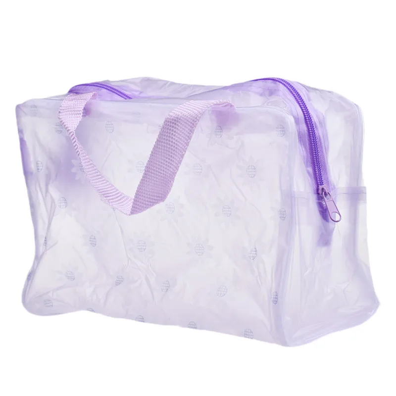 Прозрачная косметичка для путешествий, прозрачные пластиковые пакеты ПВХ туалетный на молнии, 5 цветов, женская косметичка