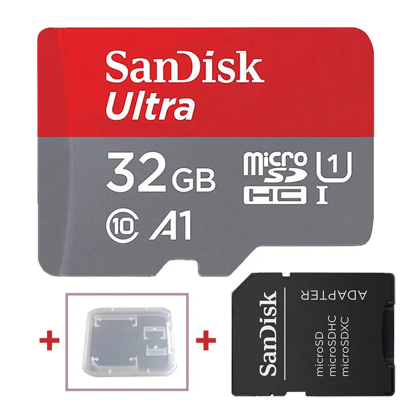 sandisk micro sd карта класс 10 TF карта 16 ГБ 32 ГБ 64 Гб 128 Гб карта памяти 200 ГБ 256 ГБ tarjeta micro sd для samrtphone - Емкость: 32GB-Adapter