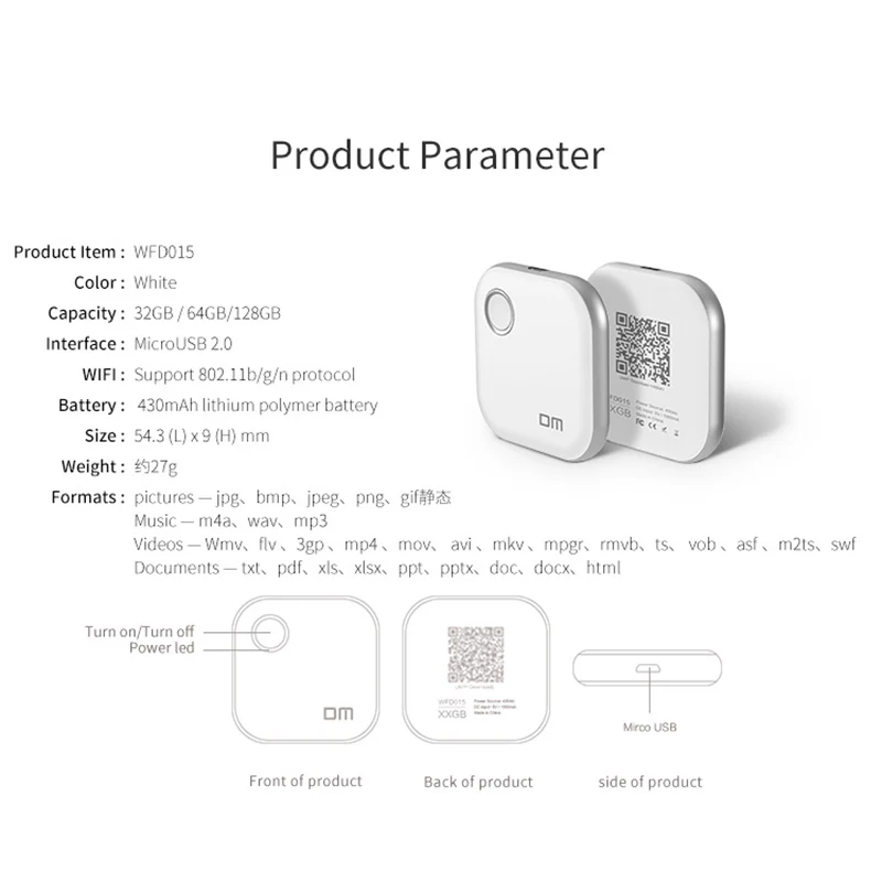 DM wifi USB флеш-накопители WFD015 32GB wifi для iPhone/Android/PC смарт-флешка карта памяти Usb