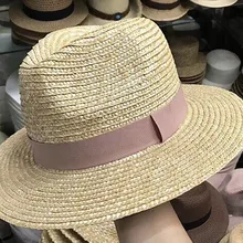 01812-axi летняя натуральная бумага ручной работы fedoras Соломенная кепка мужчины женщины бумажная Панама