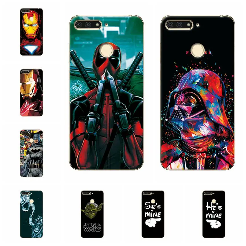 

Coque Charming Deadpool Spiderman Fundas For Huawei Honor 7A Pro Soft Silicone Phone Cases For Huawei Honor 7 A Pro AUM-L29