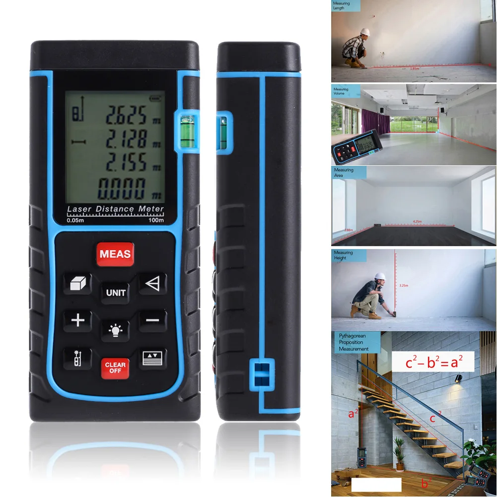 

Laser Distance Meter 100m Laser Rangefinders Battery Power Digital Laser Rangefinder